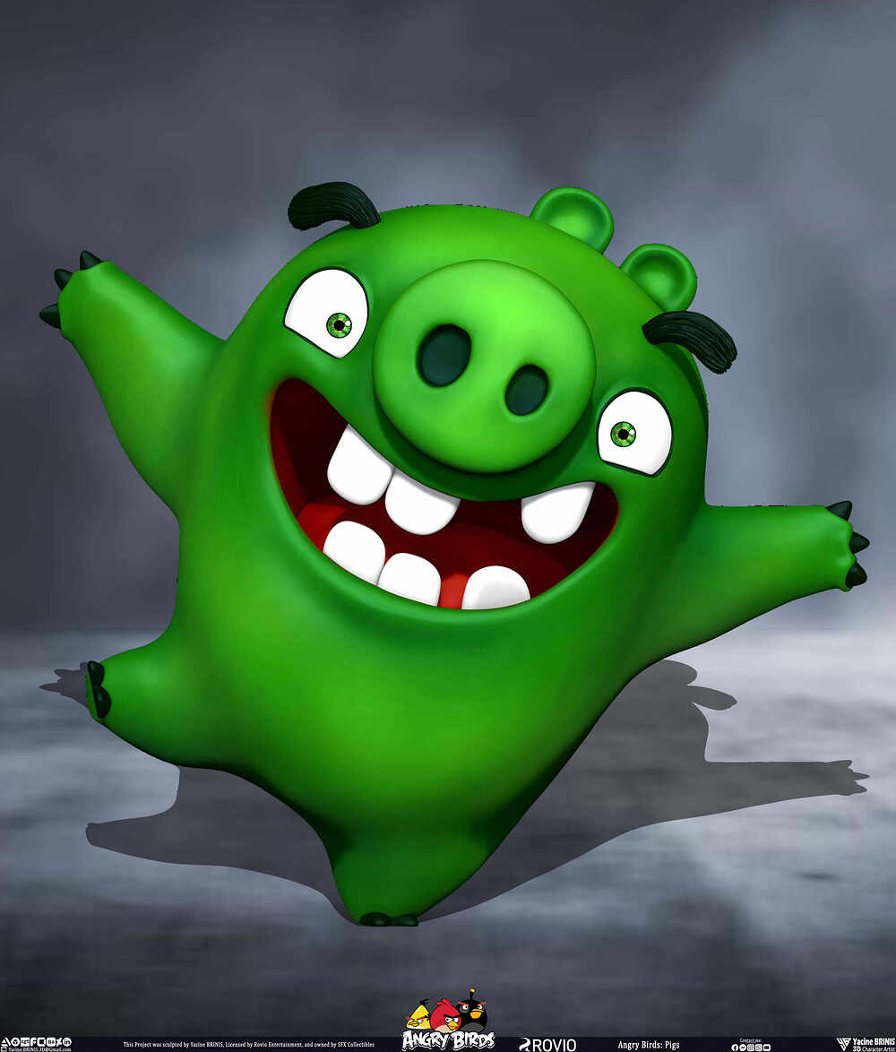 Pigs Angry Birds Rovio Entertainment Pose sculpted By Yacine BRINIS 007