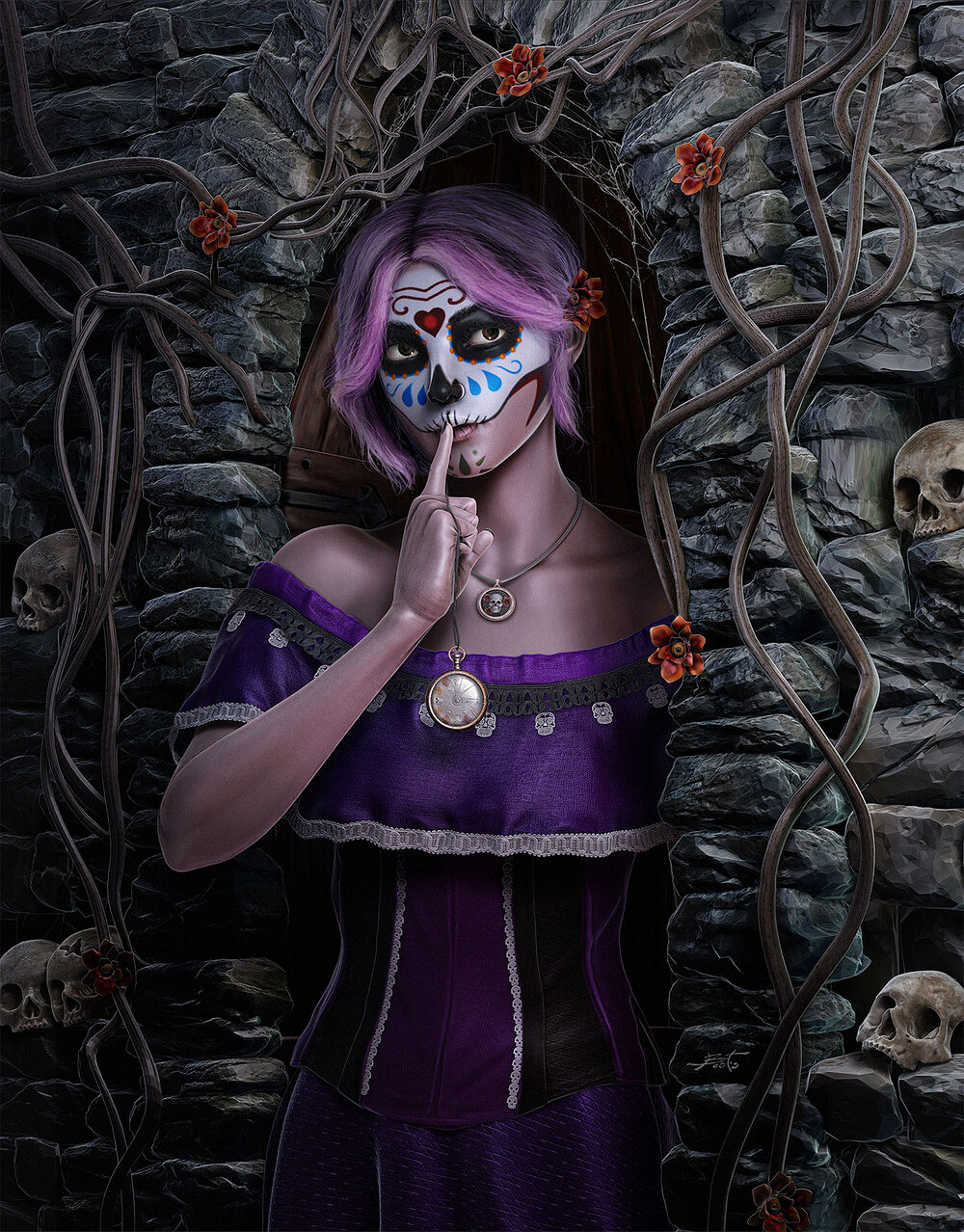 DayOfTheDeadRedoIllustrationFinal