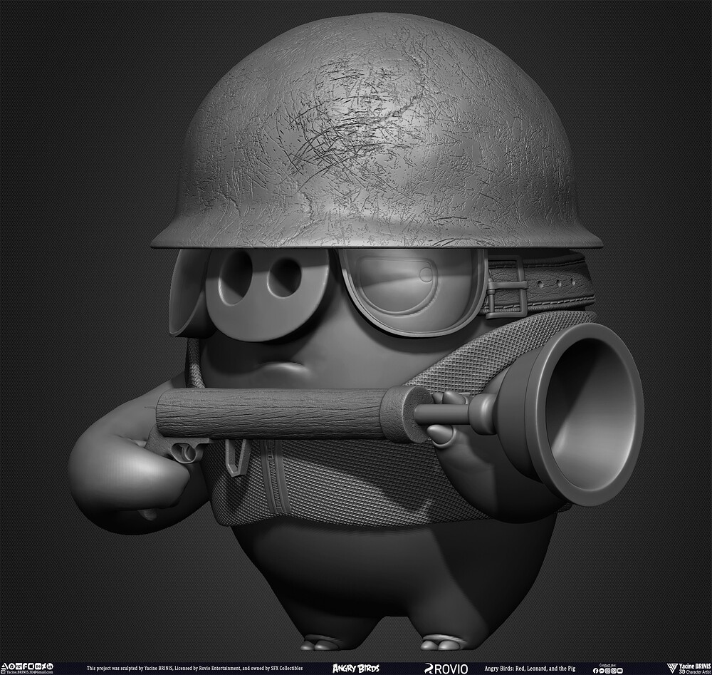 Red Leonard and the Pig Angry Birds Movie 2 Rovio Entertainment sculpted by Yacine BRINIS 010