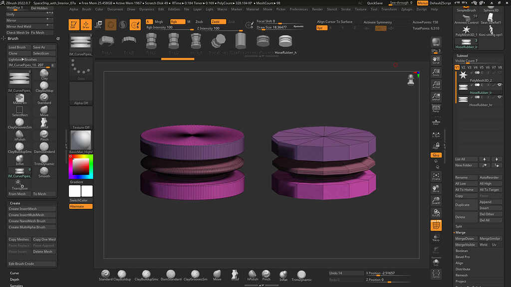 Unexpected result with custom Imm curve brush - ZBrushCentral