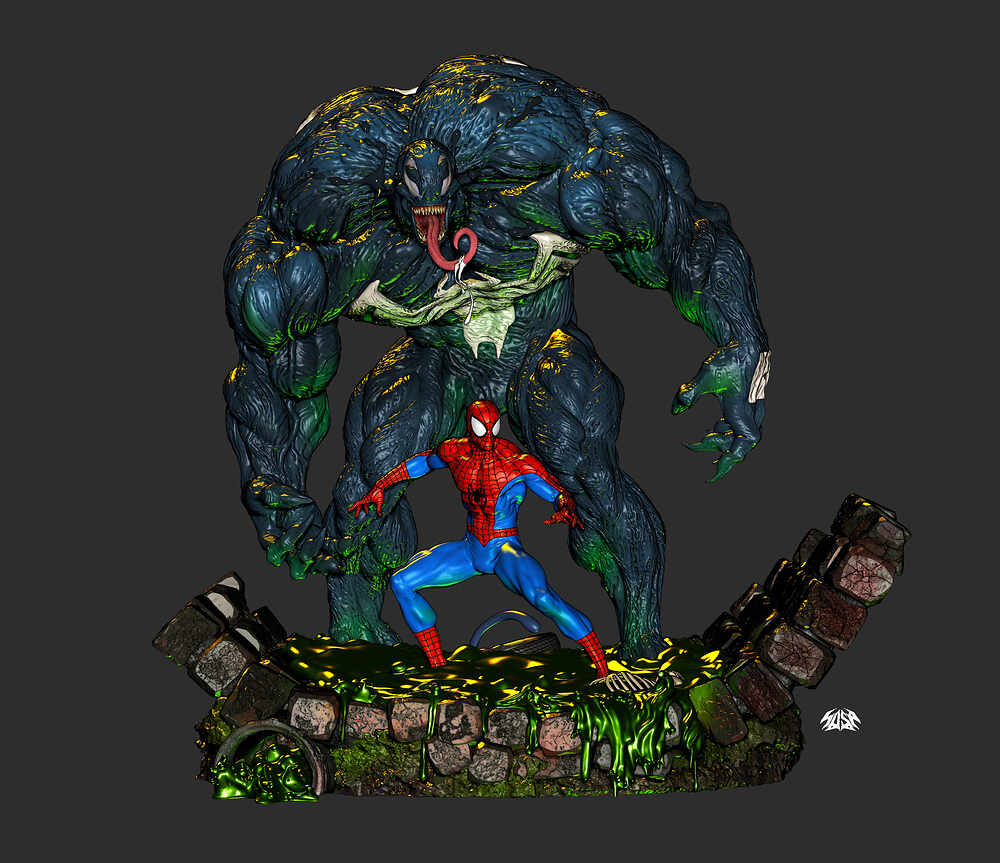 SPIDERMAN_DIORAMA_VENOM_FULL_SHOT_FRONT_OCT_21_23
