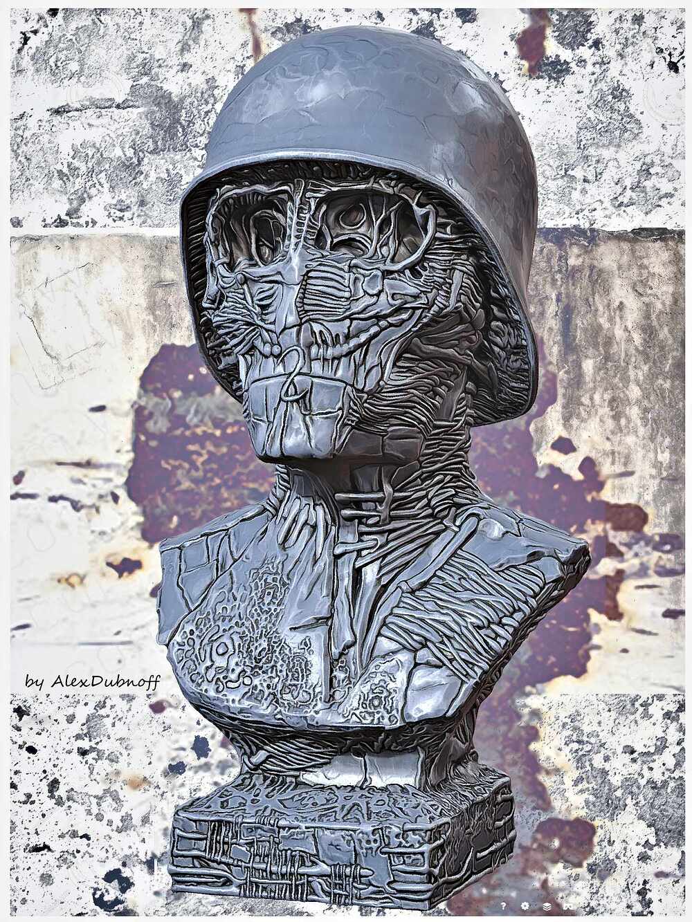 Beksinski bust render