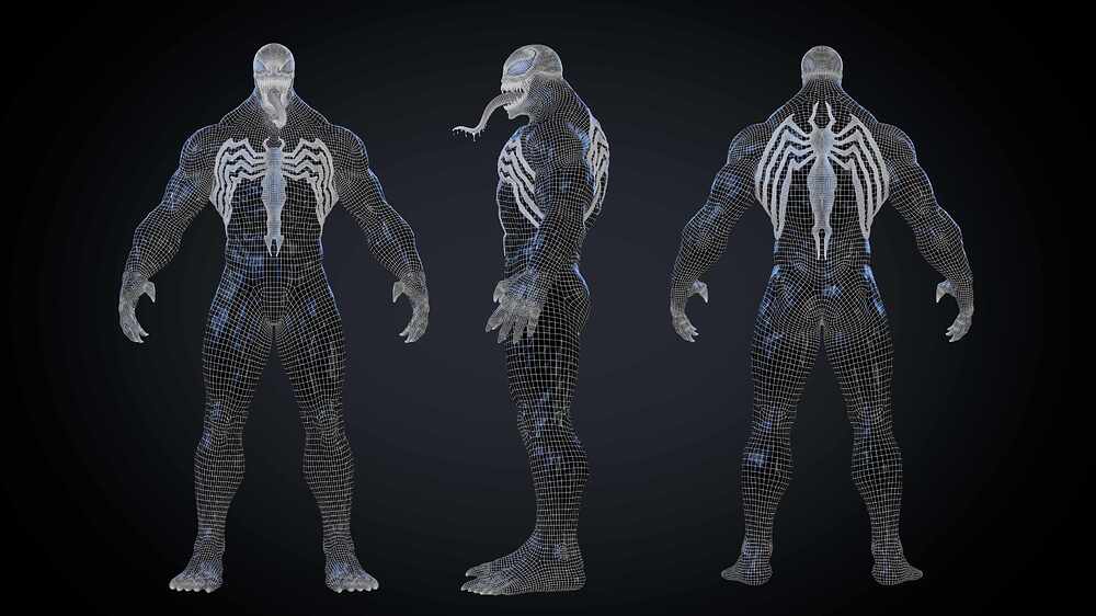 Venom_3 sides_wireframe