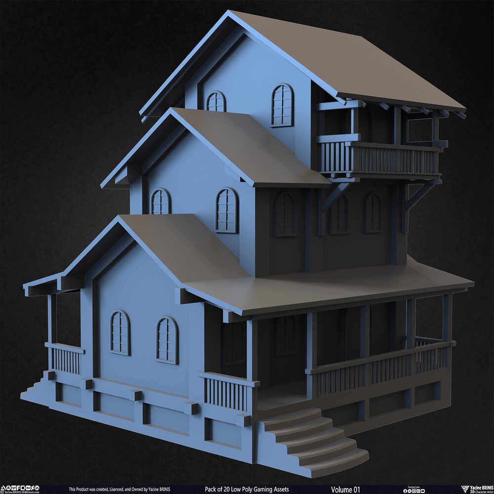 20 Low Poly Gaming Assets Volume 01 Sculpted By Yacine BRINIS Set 14