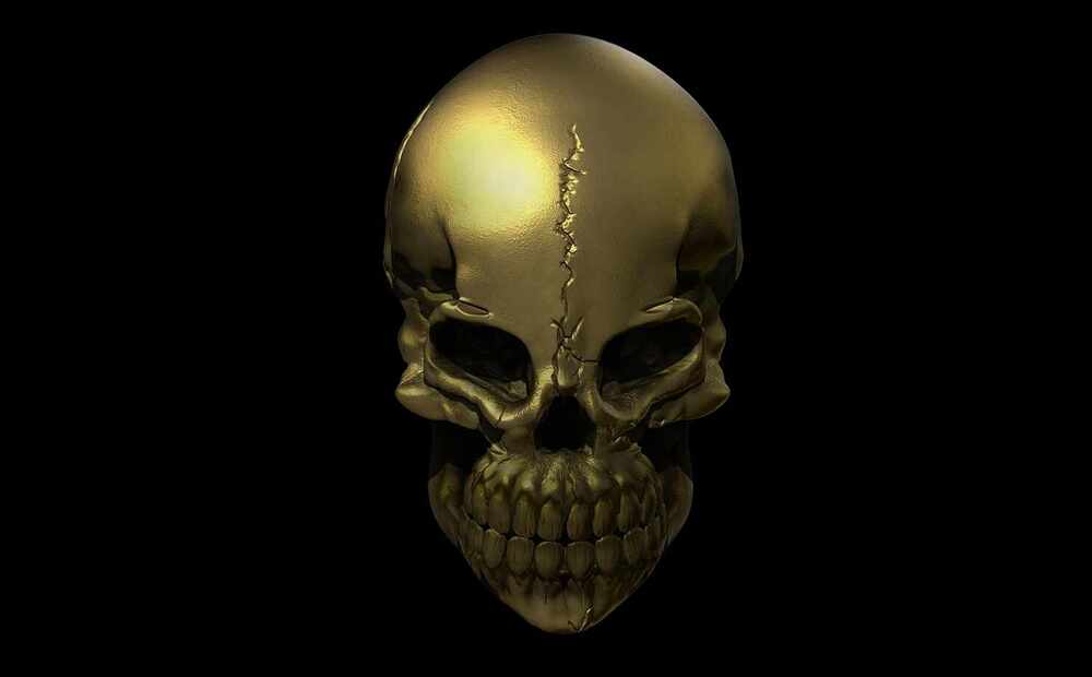 Skull Gold angry