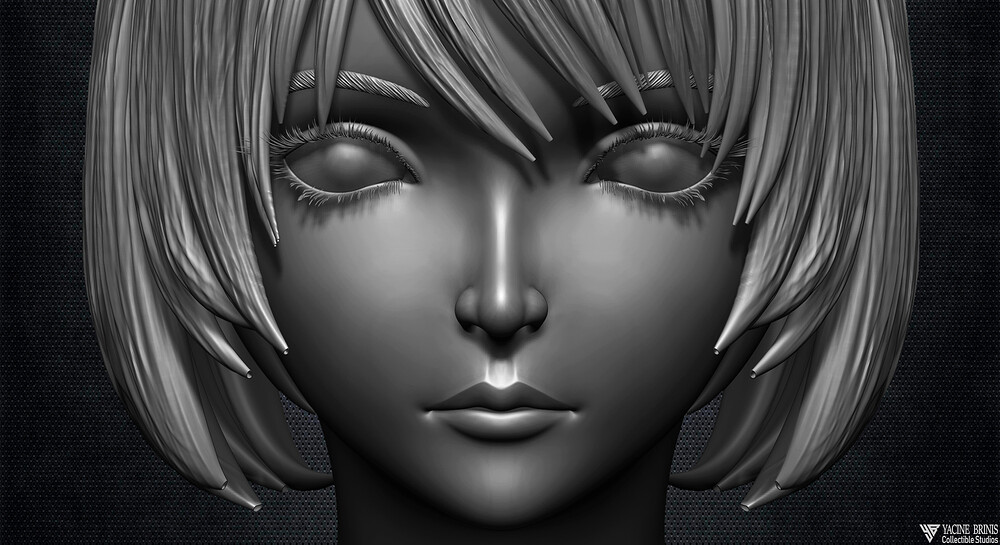Female Anime Vol 02 Cartoon Character sculpted by Yacine BRINIS 001