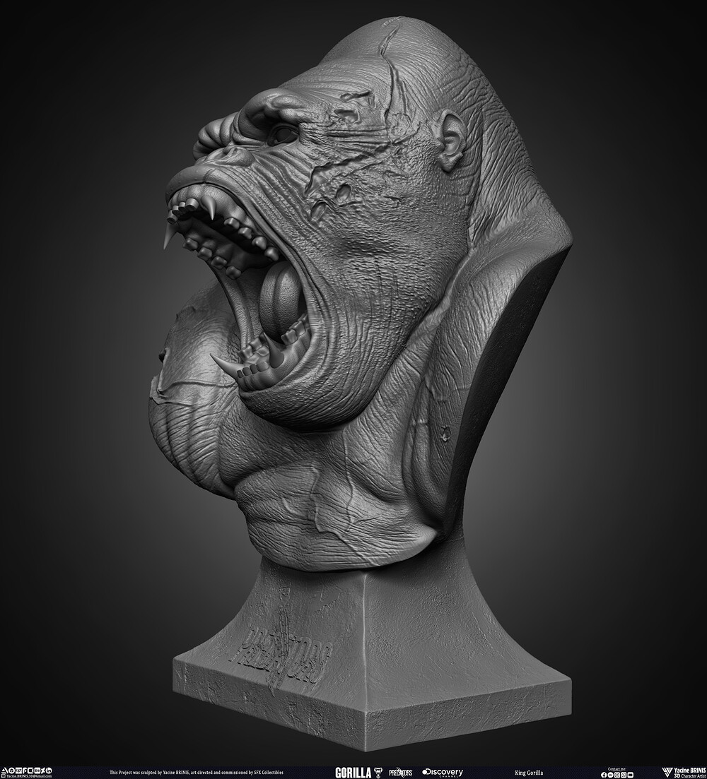 King Gorilla Predator sculpted by Yacine BRINIS 003