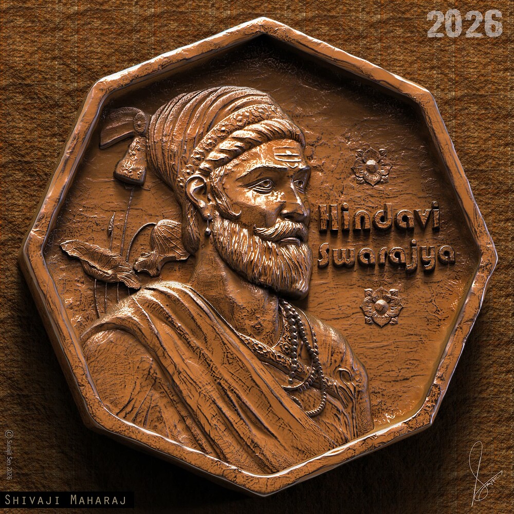 Shivaji_MajharajShivaji Maharaj Relief Sculpture_Digital_Sculpture_SurajitSen_Feb2026_L