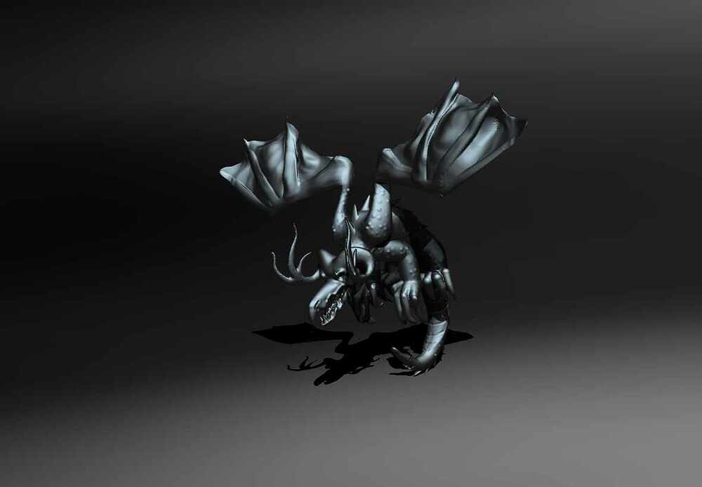 Dragon flying side
