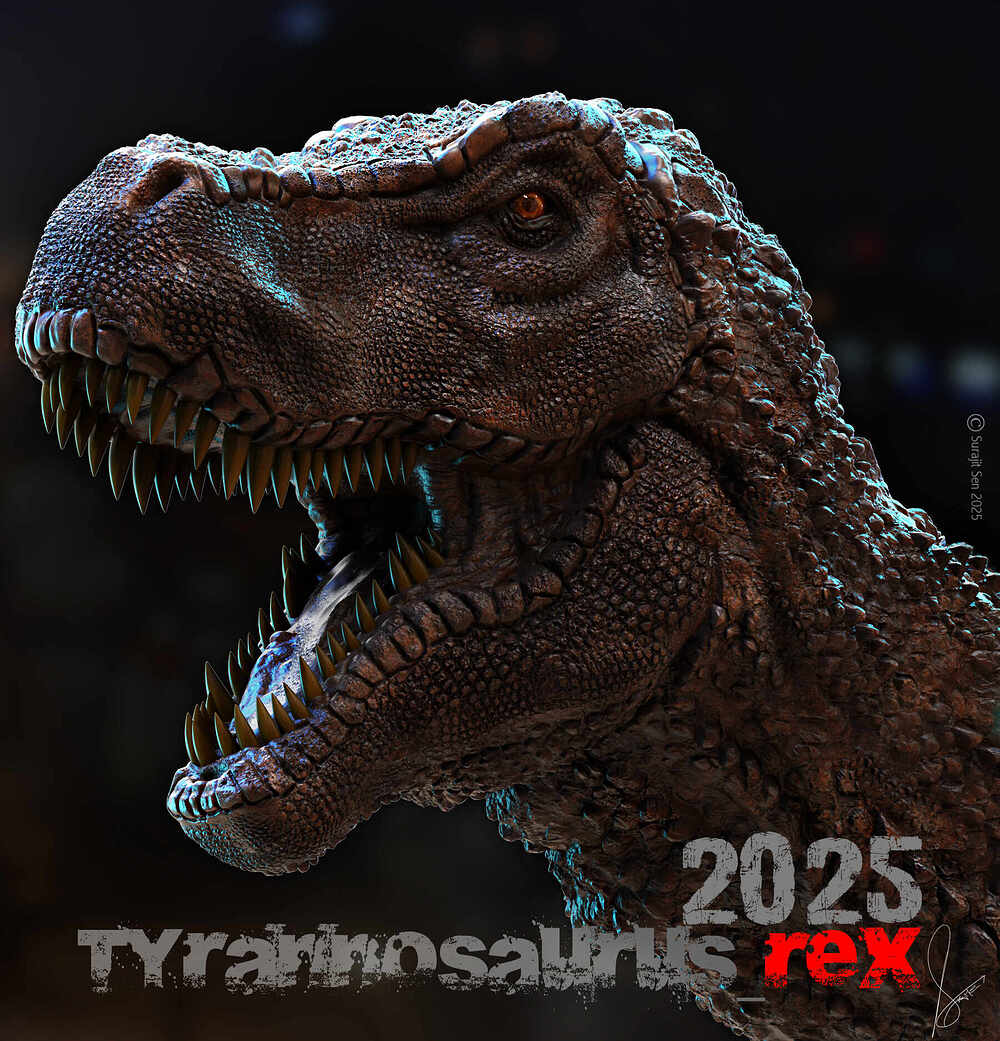 Tyrannosaurus_Rex_Digital_Sculpture_SurajitSen_June2025