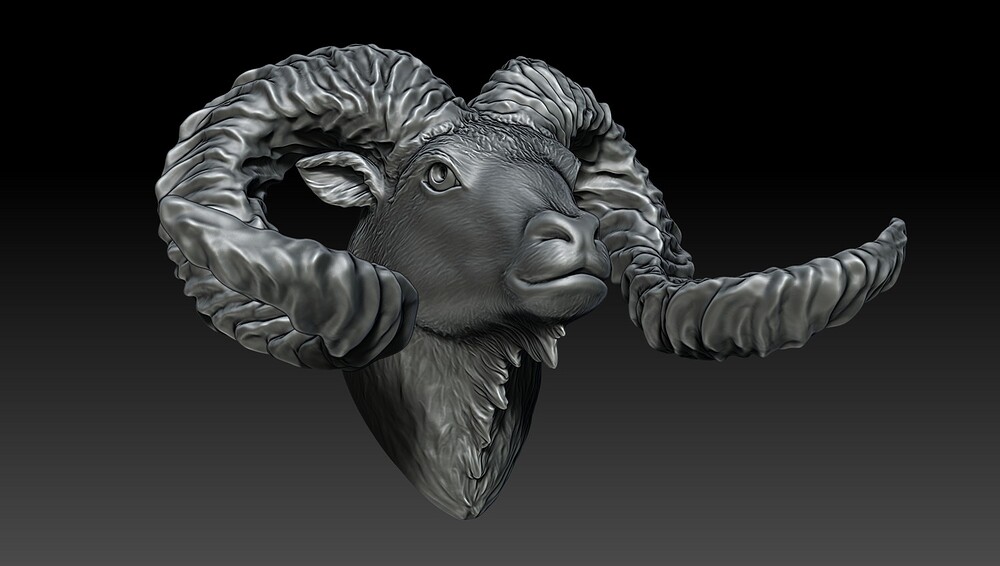 Bighorn Ram-Goat Sculpture - 5