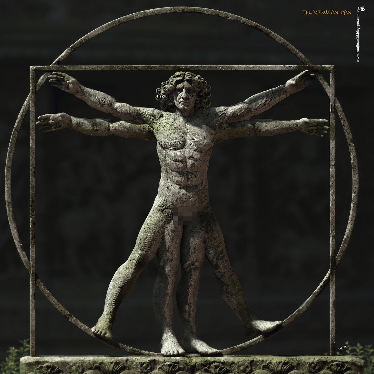 The Vitruvian Man_Digital_SCulpture_by_SurajitSen_Aug2020A