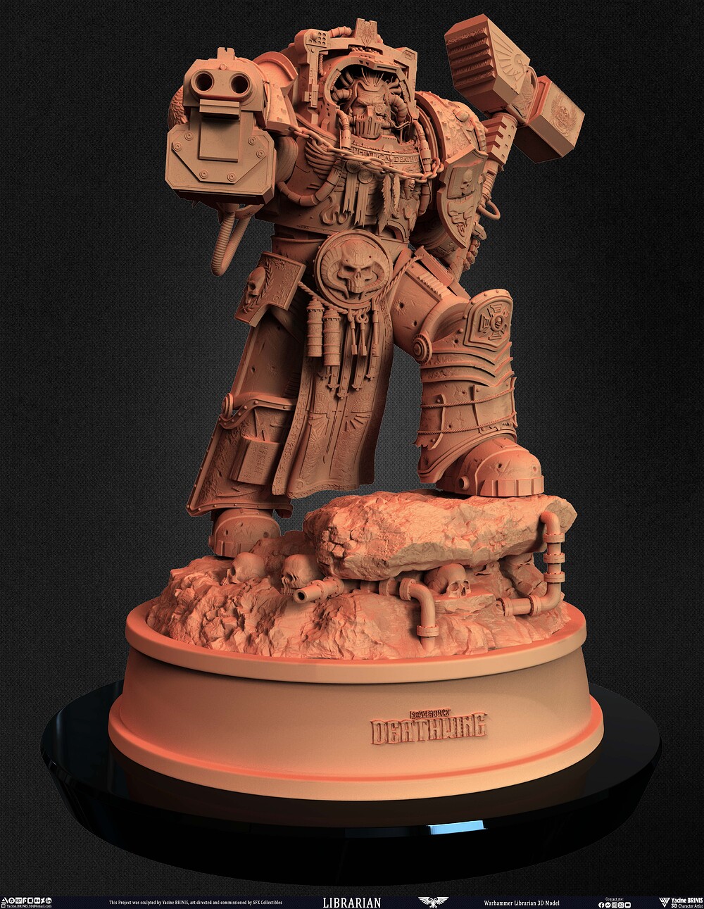 Warhammer Librarian sculpted by Yacine BRINIS 019