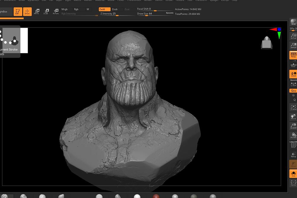 Thanos_Digital_Sculpture_SurajitSen_2024_feb_WIP