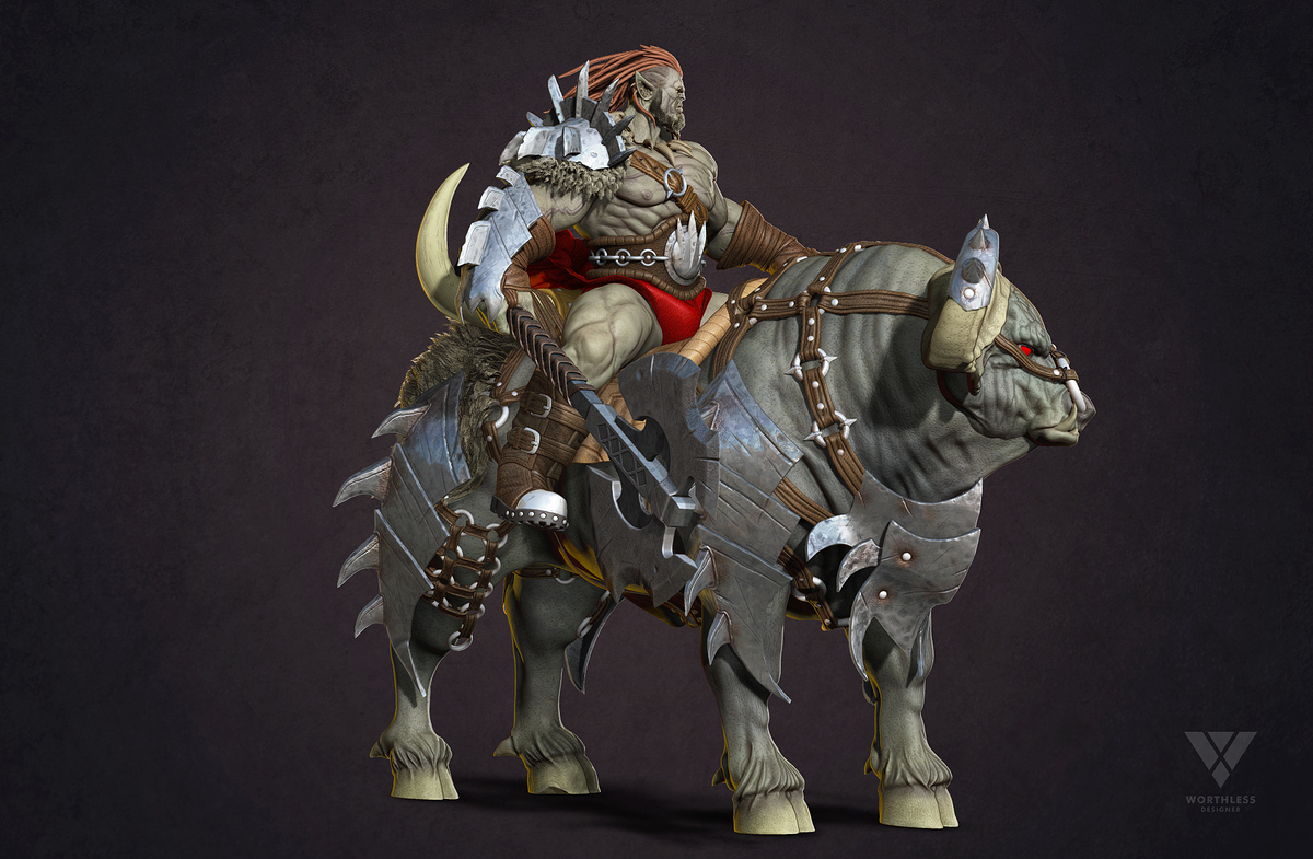 Orc-rider---by-Joel-Borasca---Perspective-Rigjht-side-view