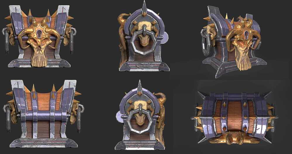 Stylized Demon Chest Render 01