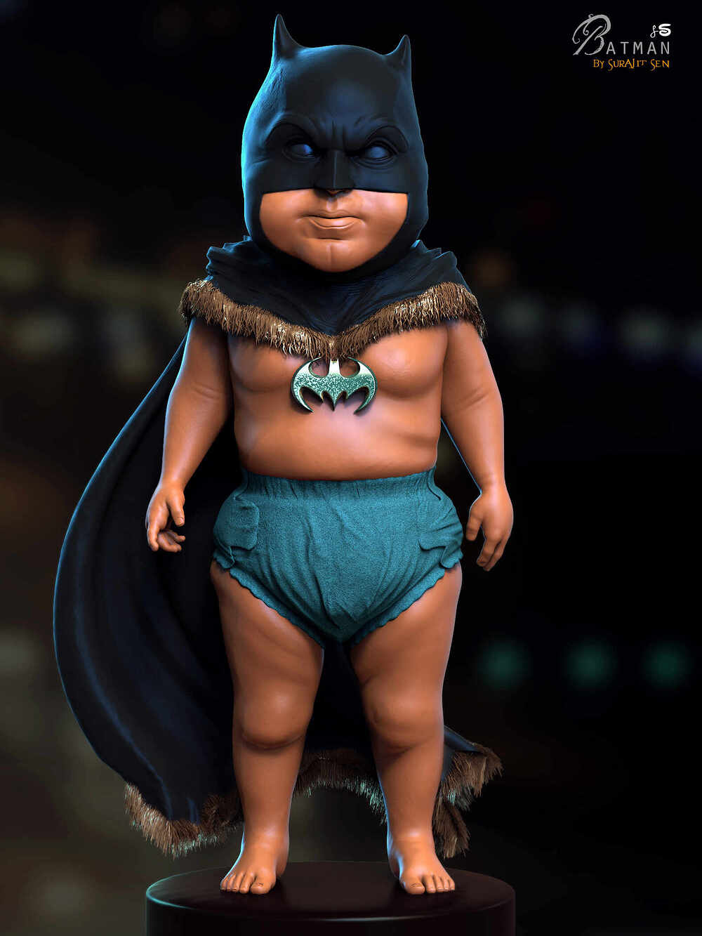Batman(Half)_Digital_Sculpture_SurajitSen_June2022