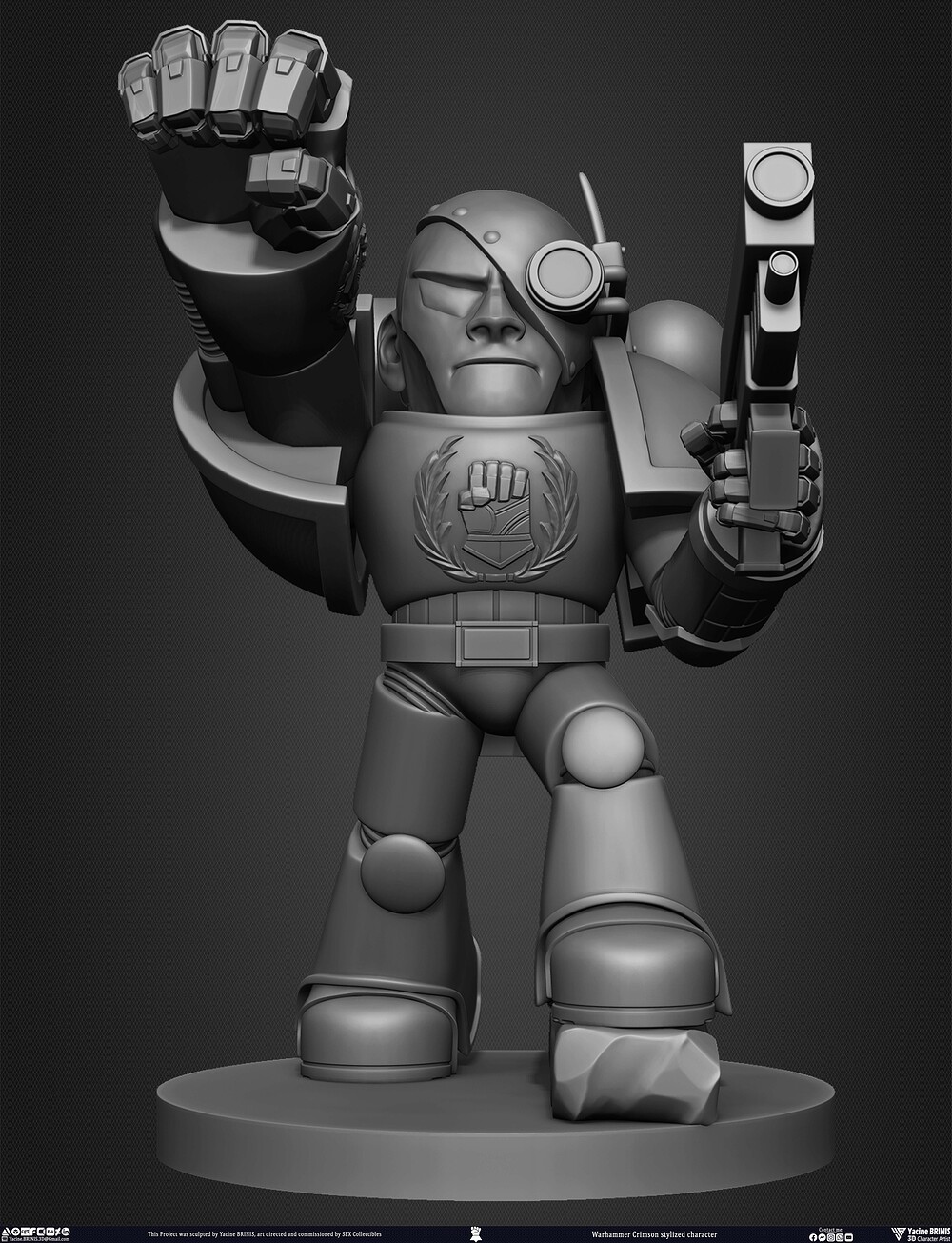 Warhammer Crimson 3D Model Sculpted by Yacine BRINIS 005