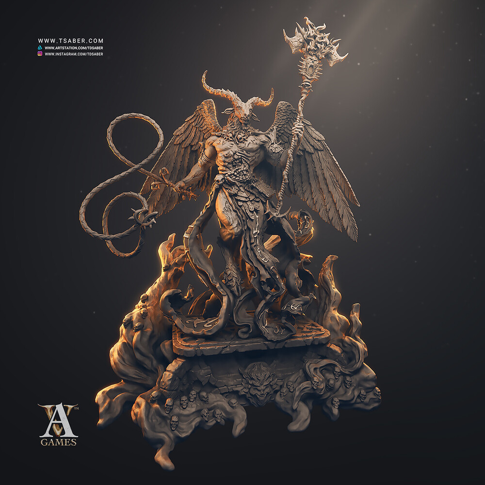 Pit fiend - Zbrush Demon Sculpture - Tsaber