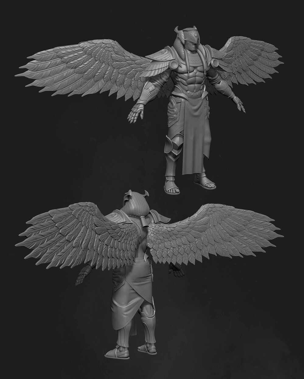 Guardian_God_HORUS_clay_02