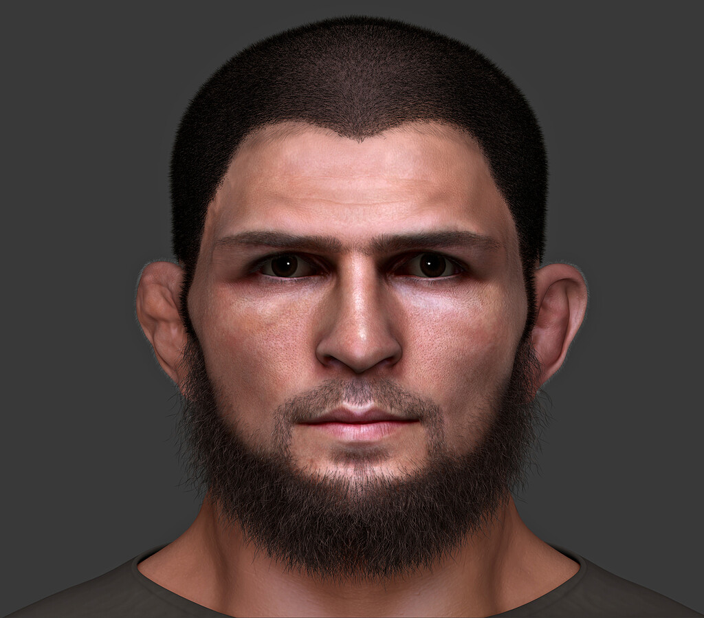 Khabib 3d portrait