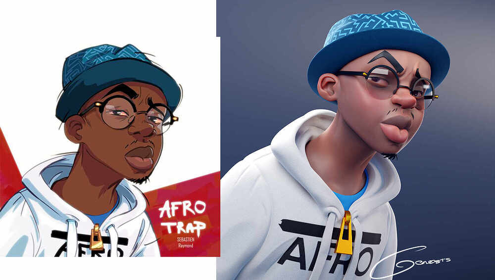afro dude with reference