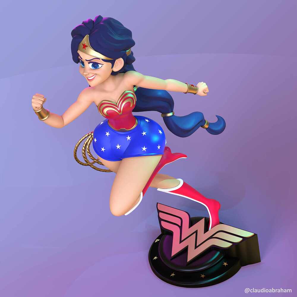 Stylized Wonder Woman - v1.rnd.05.01j - Rendering - Keyshot Scene.70 - Edit - signed