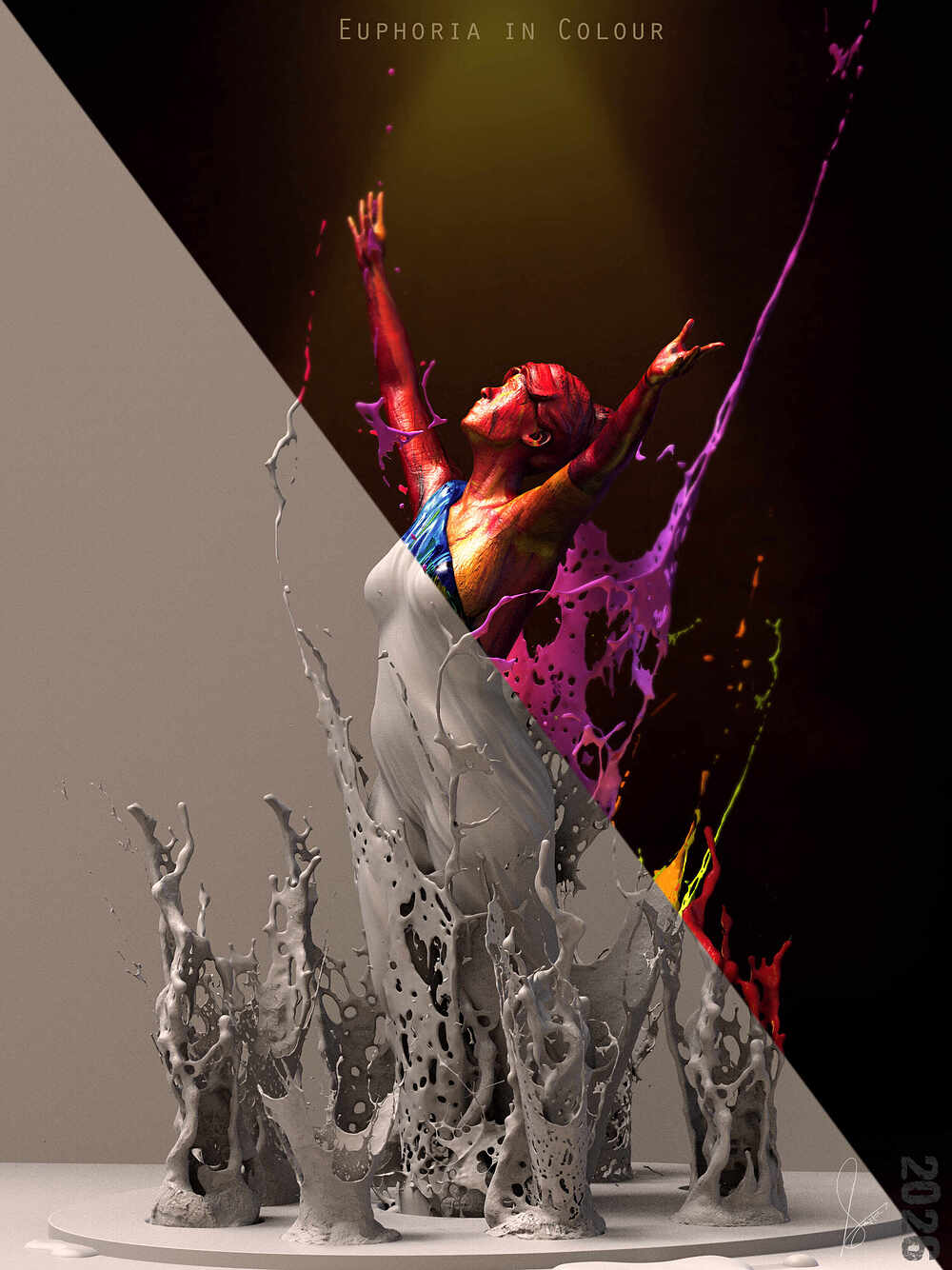 Euphoria in Colour _DIGITAL_SCULPTURE_SURAJITSEN_MARCH2026_WIP1
