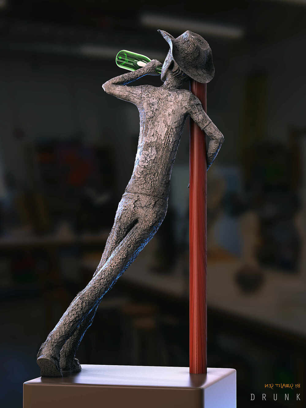 Drunk_Character_Digital_SCulpture_SurajitSen_Feb2024