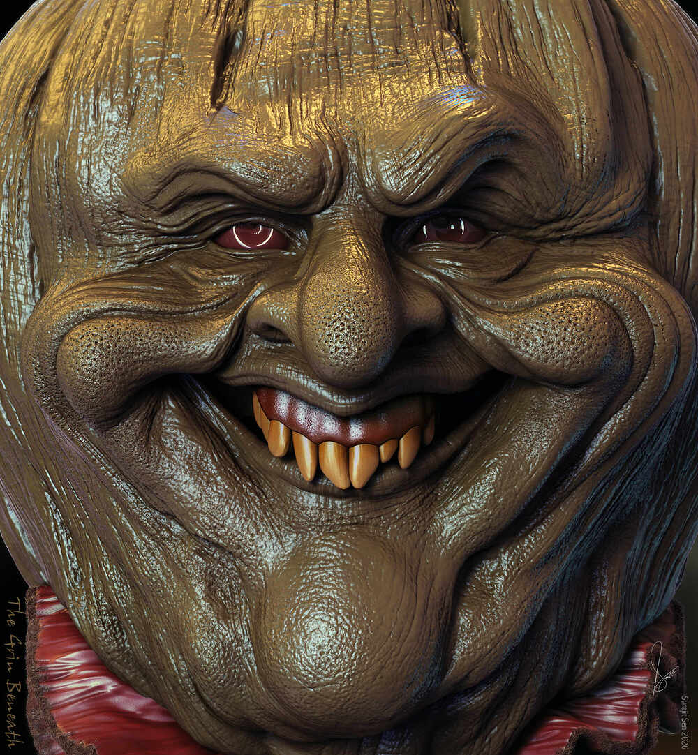 The Grin Beneath_Digital_Sculpture_SurajitSen_Feb2026 A