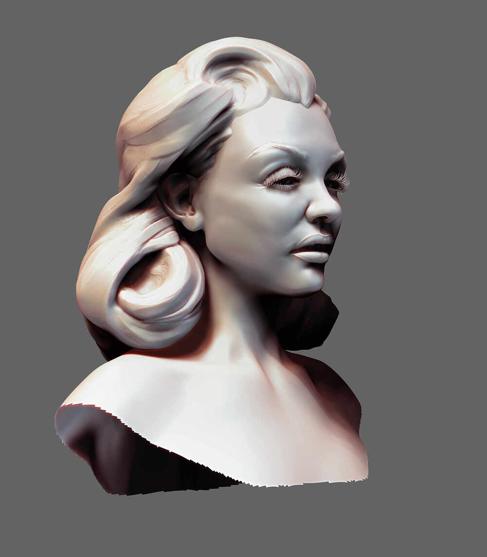 Portrait of Beth Sanchez_Beth Smith by Darya Girina sculpting_2e
