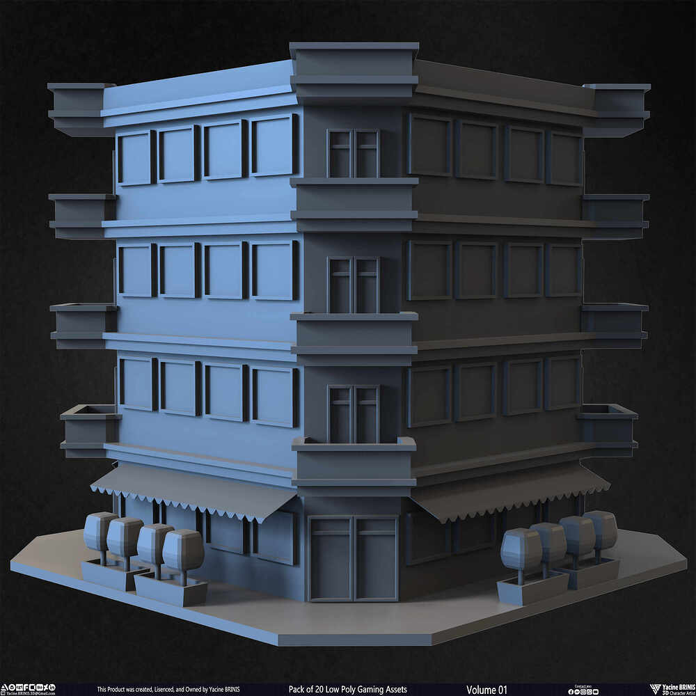 20 Low Poly Gaming Assets Volume 01 Sculpted By Yacine BRINIS Set 11
