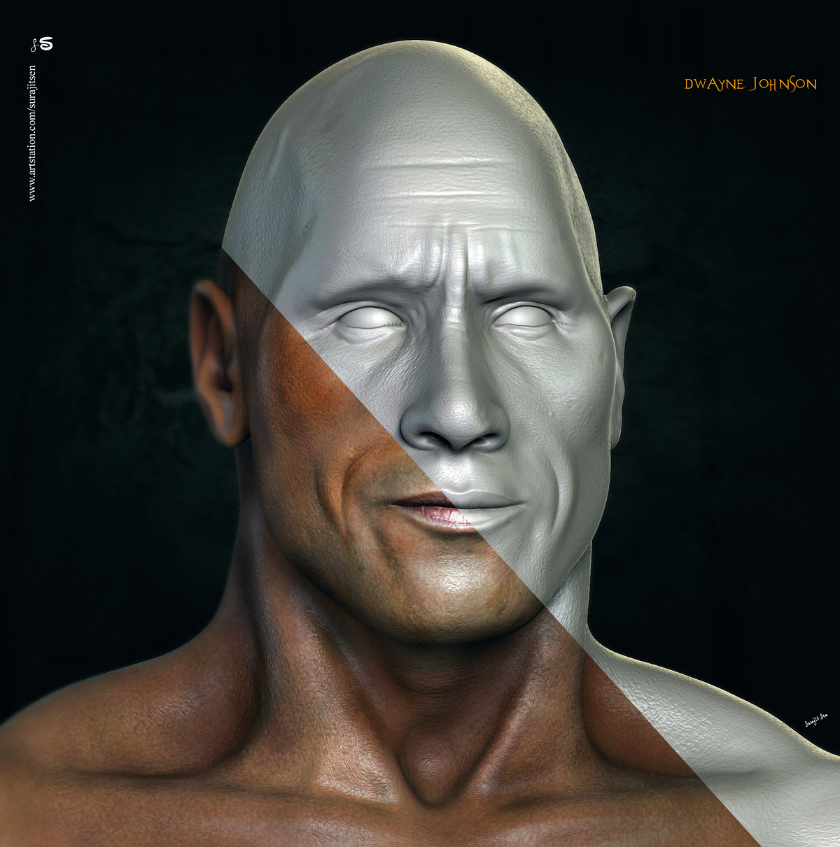 Dwayne%20Johnson_3D%20Porttrait%20_SurajitSen_Nov2019_Gr
