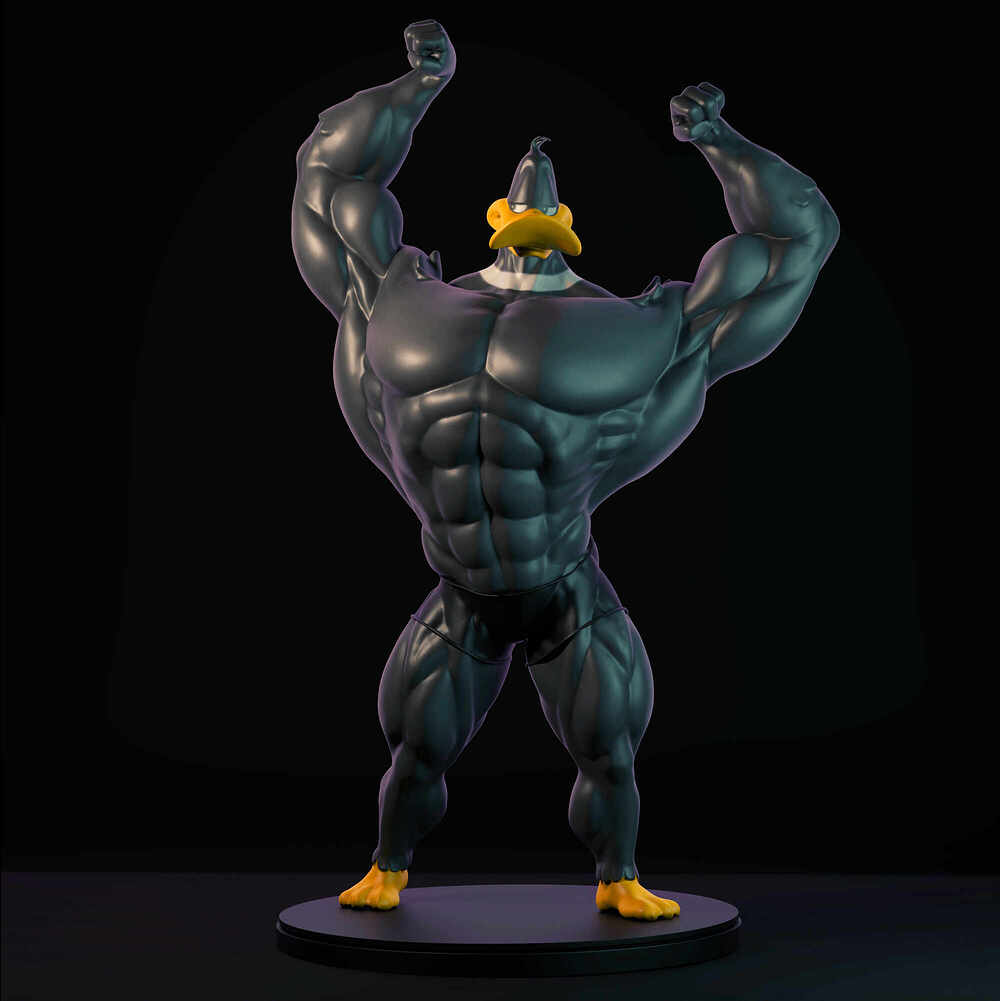 muscled_daffy_duck_by_andre_alves_1