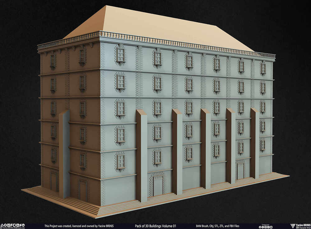 Pack of 30 Buildings Vol 01 Sculpted by Yacine BRINIS Set 026