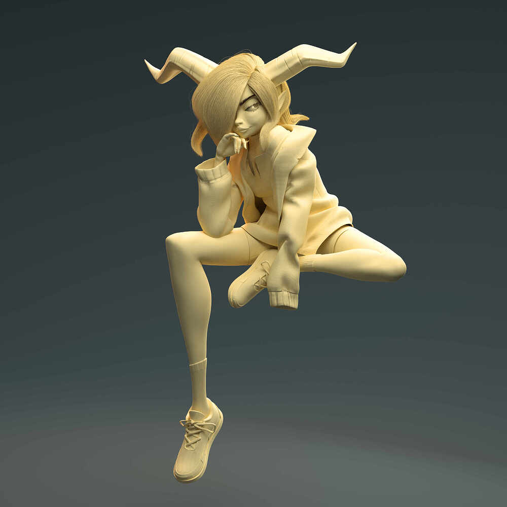 DemonGirl_Clay_4K