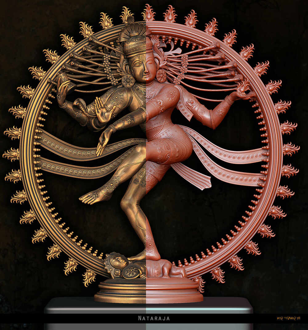Nataraja_Digital_Sculpture_SurajitSen_Aug2023_WIP