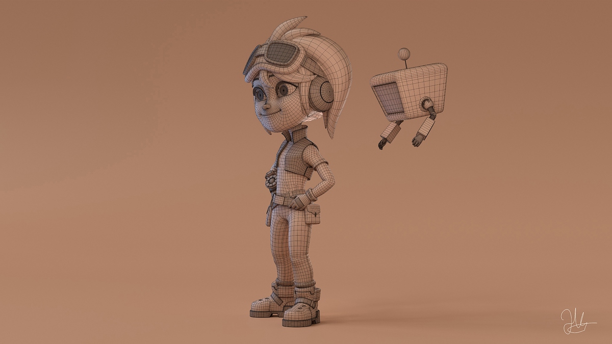 Pose_02_Clay_Wireframe