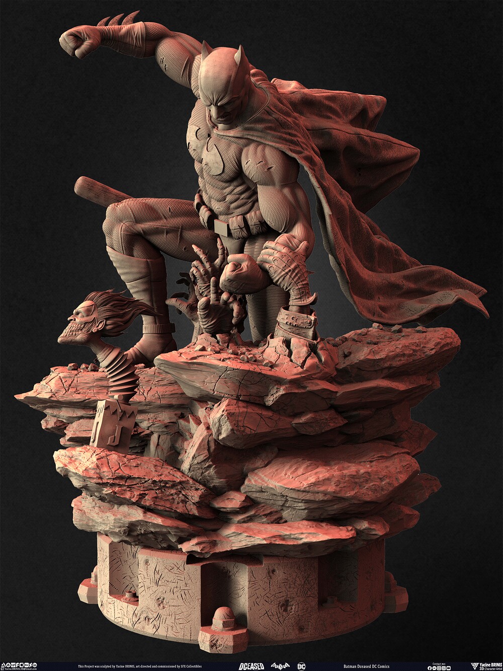Batman Dceased DC Comics sculpted by Yacine BRINIS 012