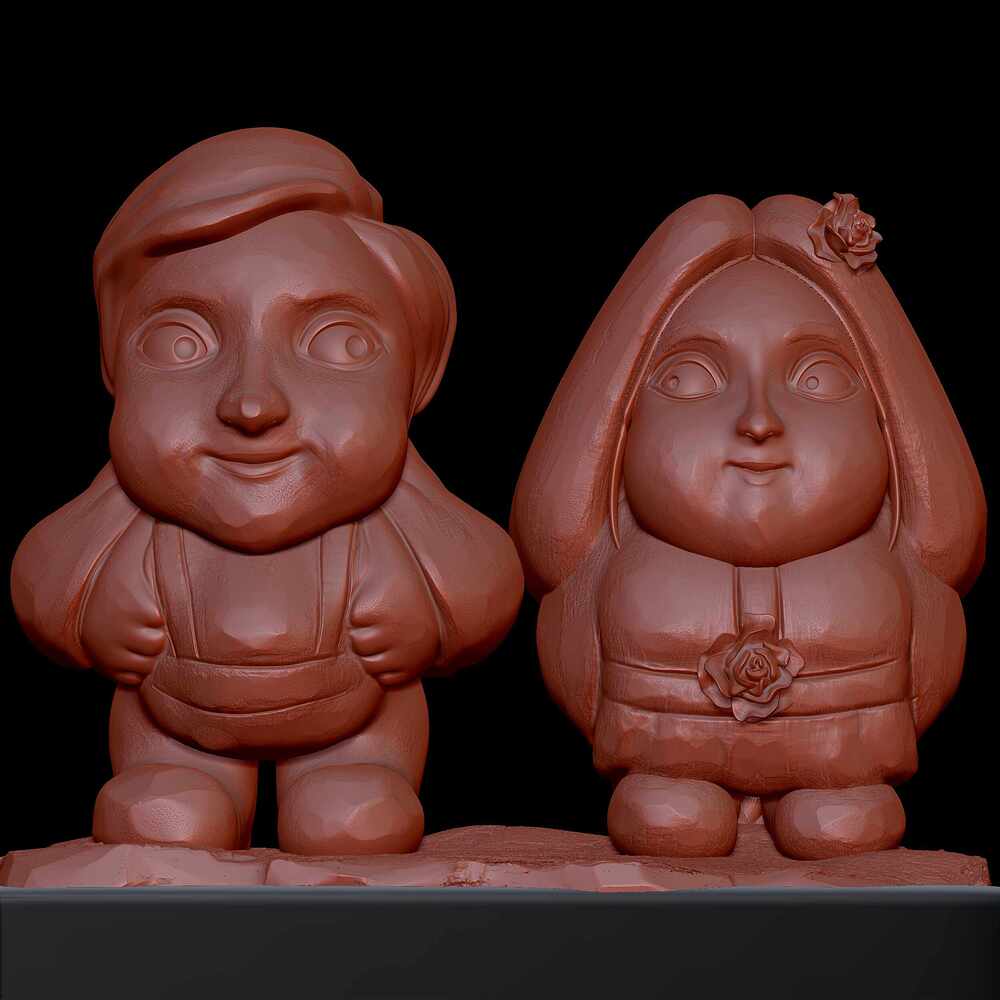 Couple_Doll_Digital_Sculpture_SurajkitSen_Dec2024_WIP