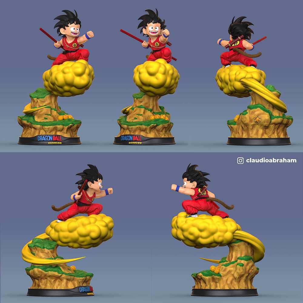 KidGokuWithFlyingNimbus_RedSuit_ByClaudioAbraham_ModelSheet01