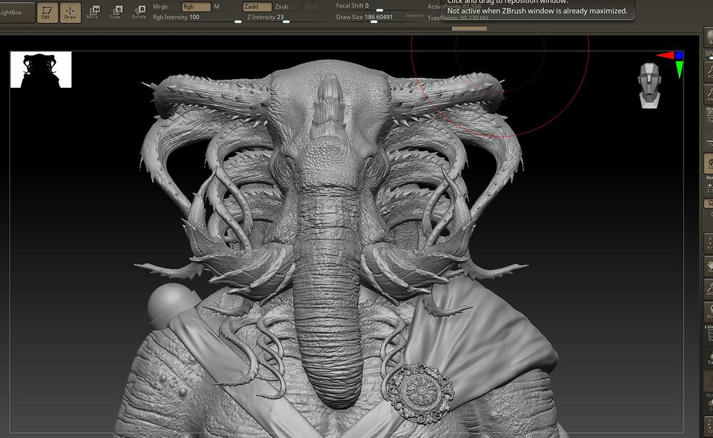 Docusta_Creature_Digital_SCulpture_SurajitSen_March2025WIP