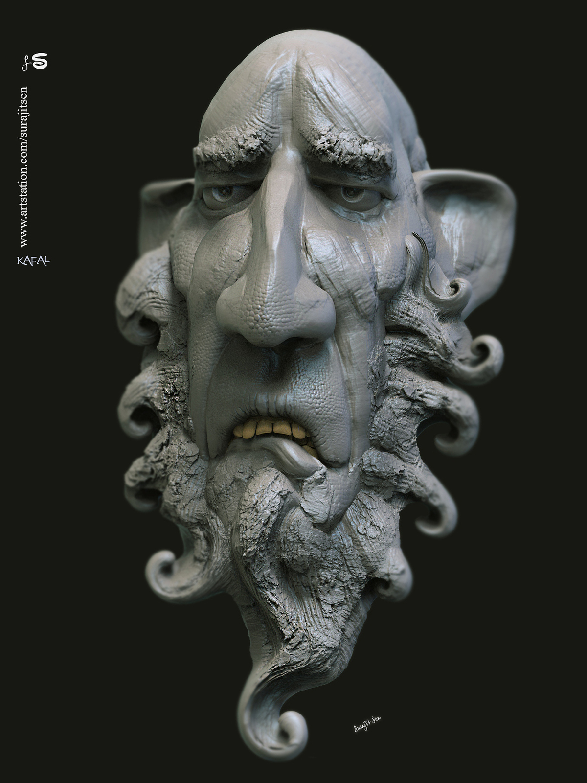 Kafal_Digital_sculpture_SurajitSen_Jan2020S