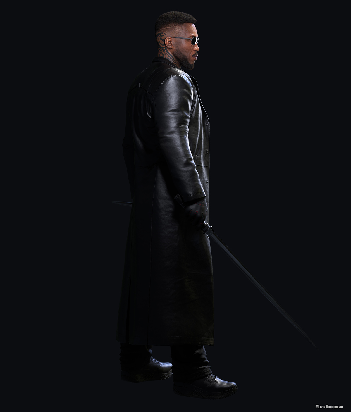 Blade Mahershala Ali  - 3D Model - 04