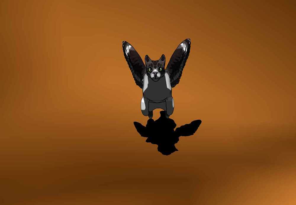 Winged Cat front