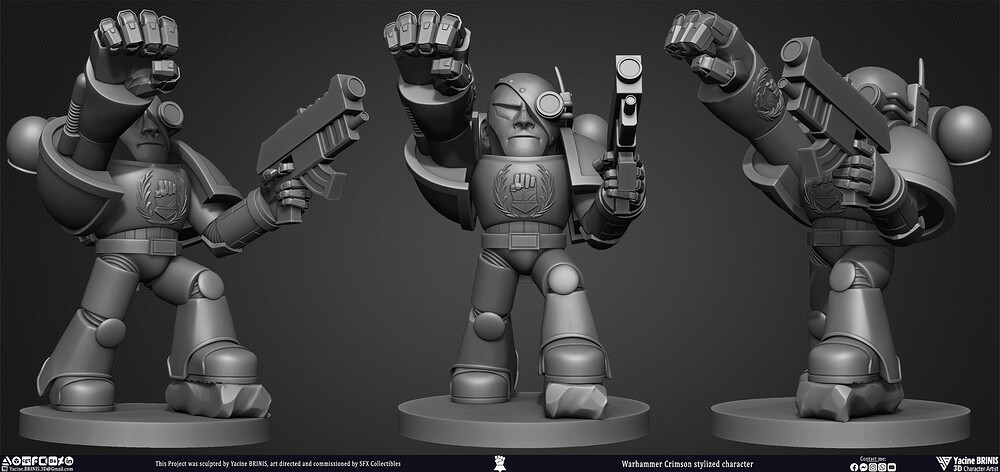 Warhammer Crimson 3D Model Sculpted by Yacine BRINIS 002