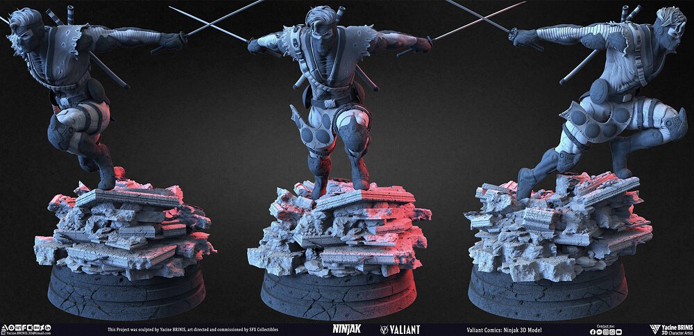 Ninjak Valiant Comics sculpted by Yacine BRINIS 019