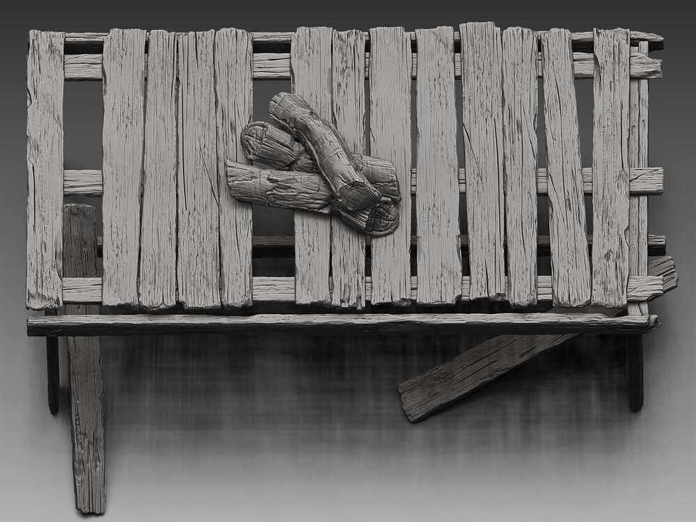 wooden old outer table_02