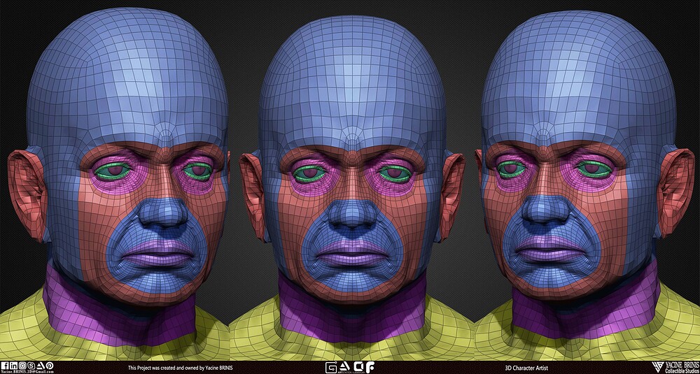 Old Man Basemesh 3D Model By Yacine BRINIS Anatomy Set 011