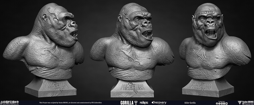 Killer Gorilla Predator sculpted by Yacine BRINIS 001